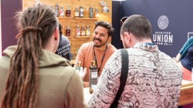 Bartender selling